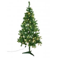 Umělý vánoční stromek s LED bílými žárovkami, 180 cm