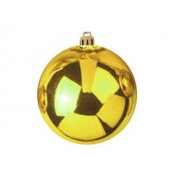 Velká vánoční baňka na stromeček plastová, lesklá zlatá, průměr 30 cm, 1 kus