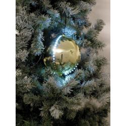 Velká vánoční svítící baňka, 76 LED diod, lesklá zlatá, průměr 15 cm