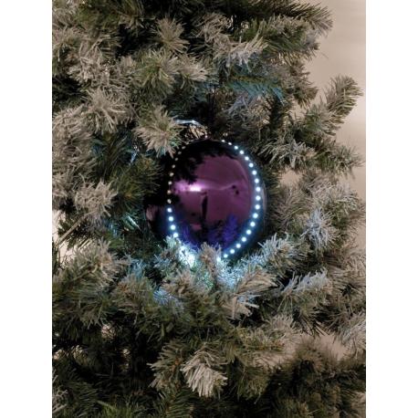 Sněhové LED koule, 15 cm, fialová, 1 ks