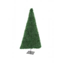 Plochý umělý vánoční stromek do stísněných prostor, vč. stojanu, tmavě zelený, 120 cm