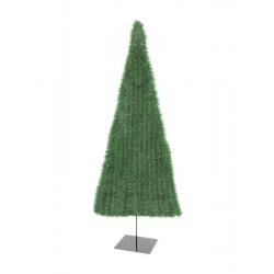 Plochý umělý vánoční stromek do stísněných prostor, vč. stojanu, zelený, 150 cm