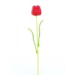 12 kusů dekorativních křišťálových tulipánů, červená, pokojová dekorace, 61 cm