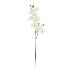 Umělá květina- rozkvetlá orchidej do vázy, krémově bílá, 100 cm