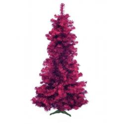 Luxusní umělý vánoční strom - jedle se stojanem, fialová lesklá, 210 cm