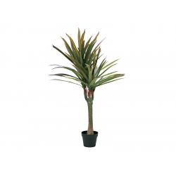 Umělá pokojová palma Dracena v květináči, zeleno-červená, 120 cm