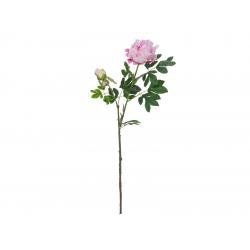 Řezaná umělá květina Pivoňka s růžovým květem a pupeny, 100 cm