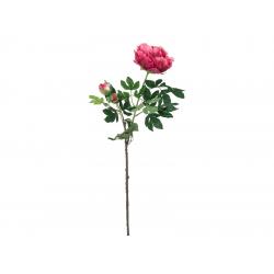 Řezaná umělá květina Pivoňka s červeným květem a pupeny, 100 cm